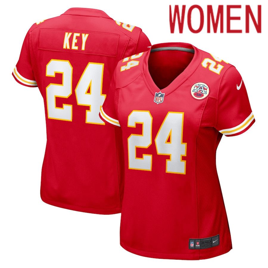 Women Kansas City Chiefs #24 Devon Key Nike Red Game NFL Jersey->women nfl jersey->Women Jersey
